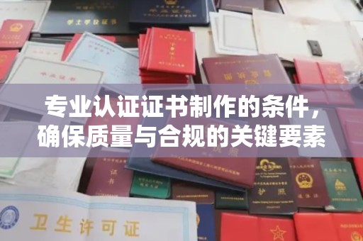 开县专业认证证书制作的条件，确保质量与合规的关键要素